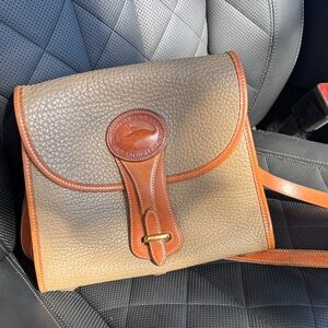 Dooney & Bourke Tan and Brown Messenger Bag